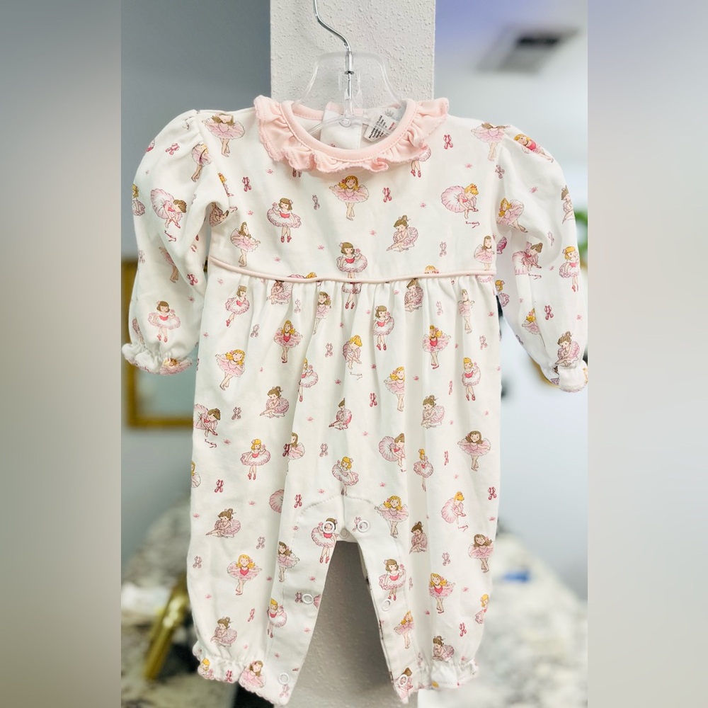 Baby Loren, Charming Pink Ballerina Kids Romper